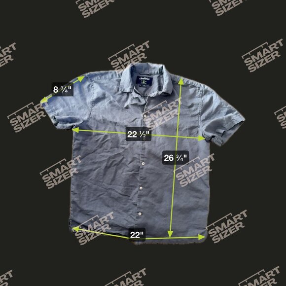 Chubbies Shirt Mens Short Sleeve Blue Button Up‎ L Linen Blend Preppy Casual - Picture 2 of 6